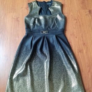 NYE Ready! Black and Gold Dress Sz 12